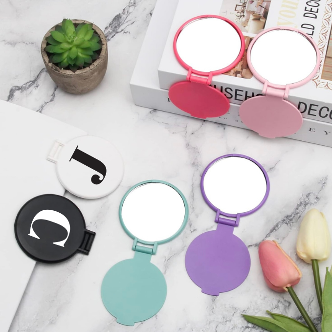 Personalised Round Pocket Mirror