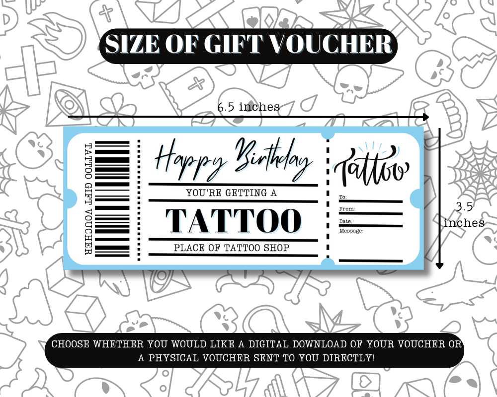 Personalised Tattoo Gift Card