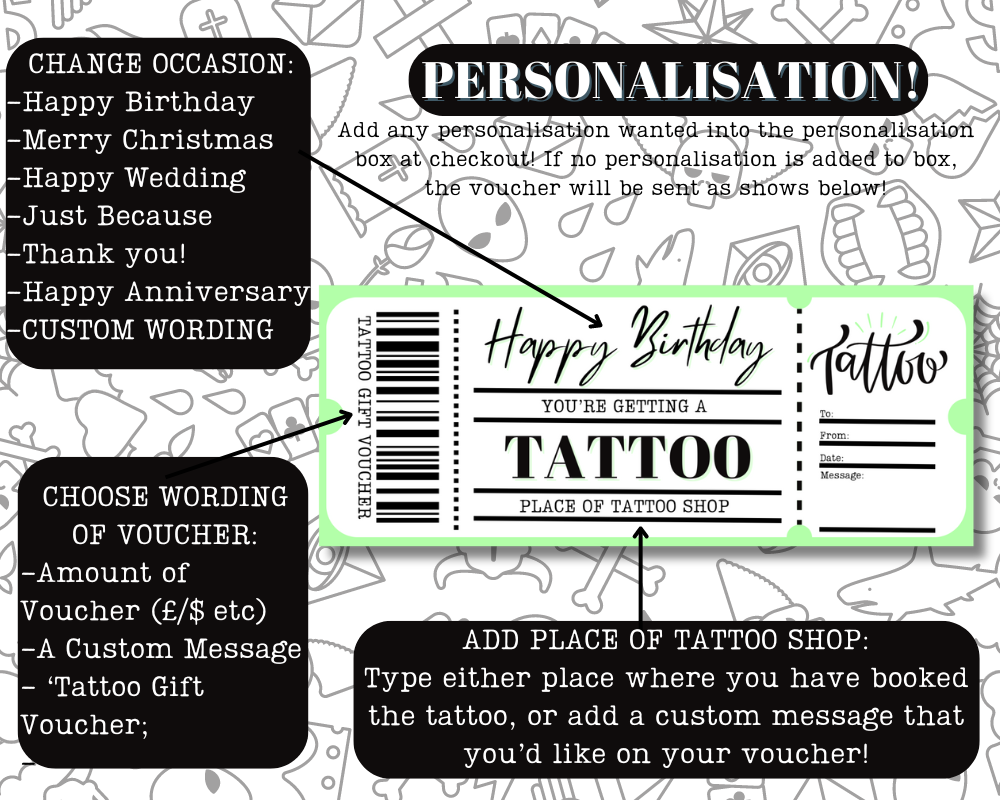 Personalised Tattoo Gift Card