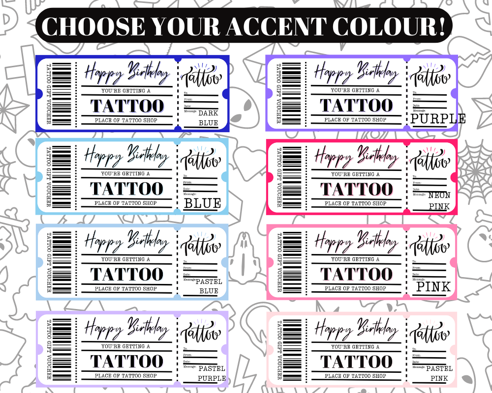 Personalised Tattoo Gift Card