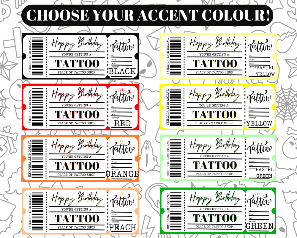 Personalised Tattoo Gift Card