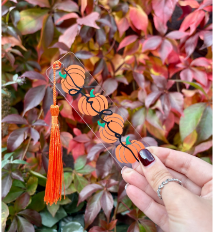 Pumpkins Name Acrylic Bookmark