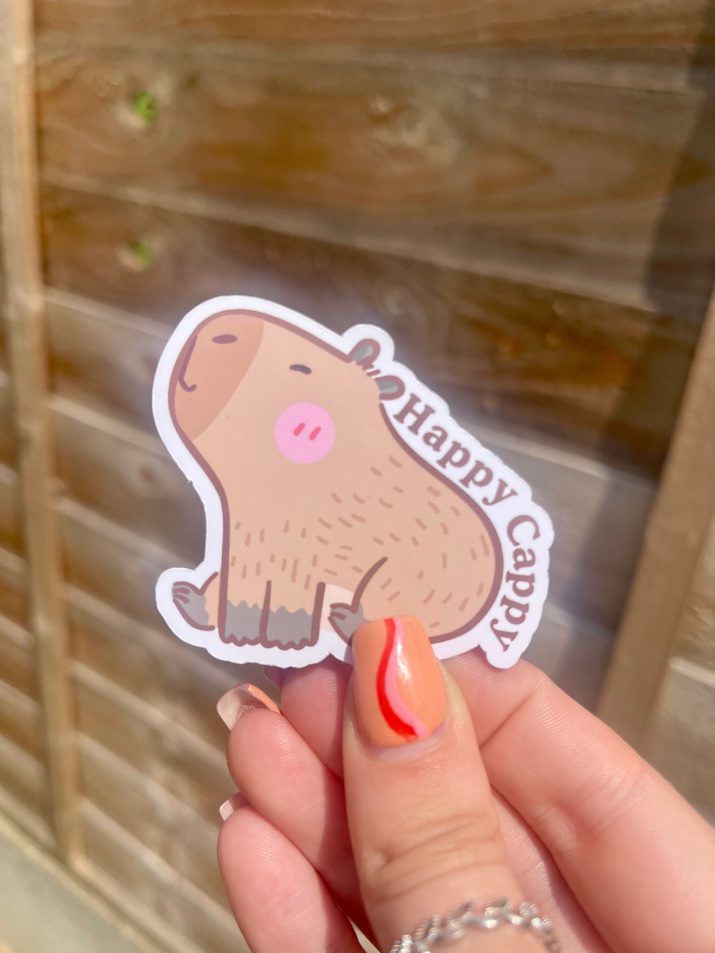 Happy Cappy Capybara Sticker