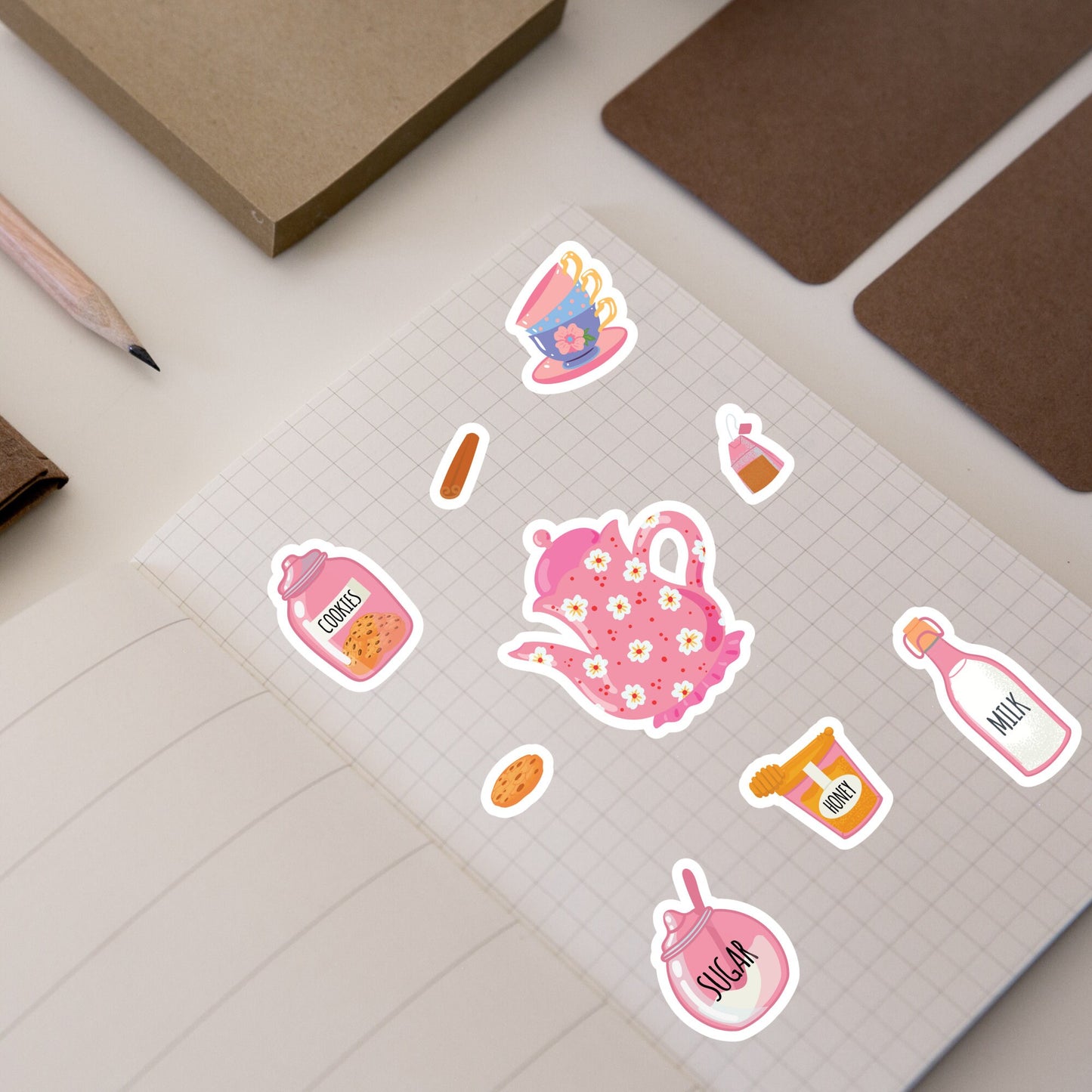 Tea Time Stickers Sheet - A6