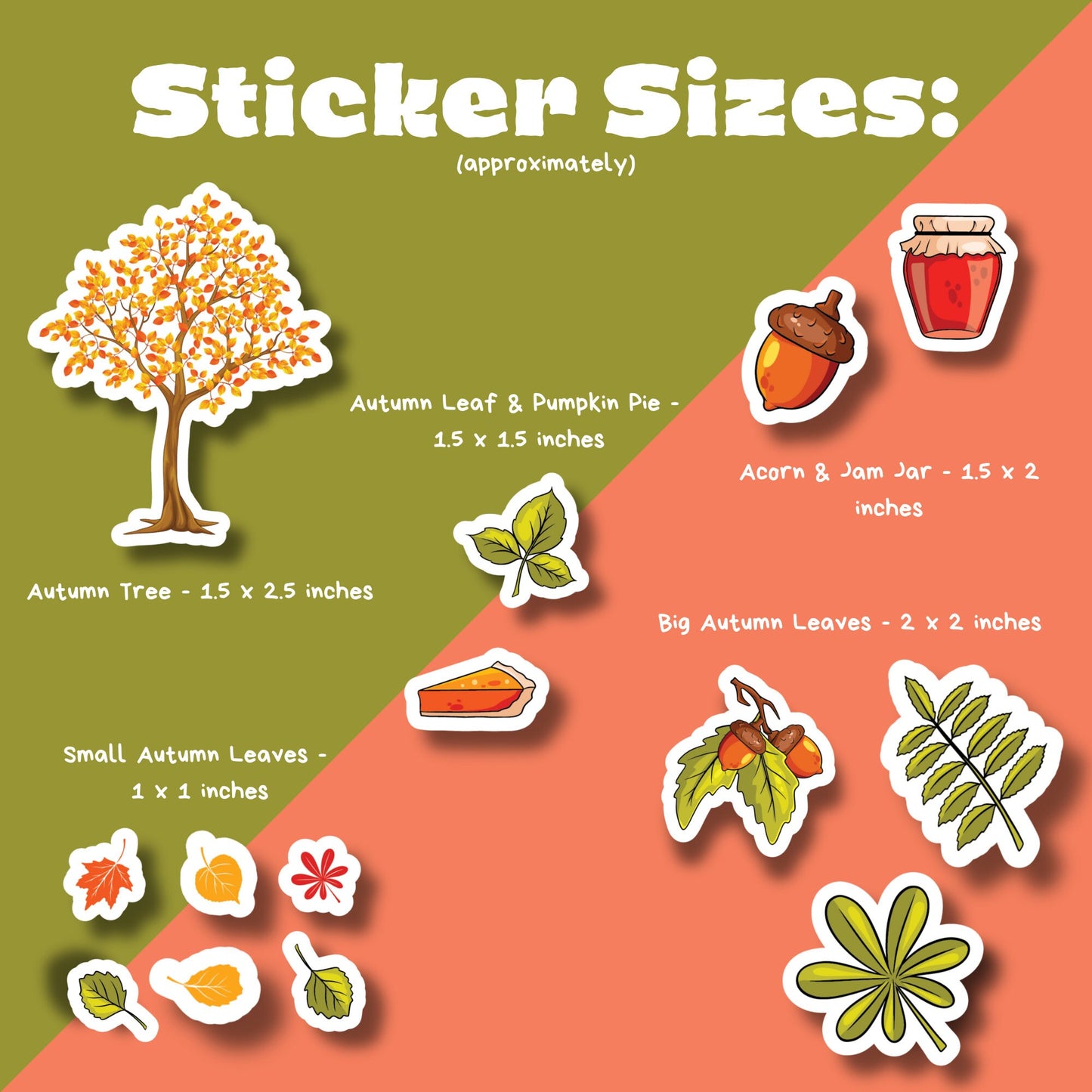 Autumn Stickers Pack - 15 Stickers