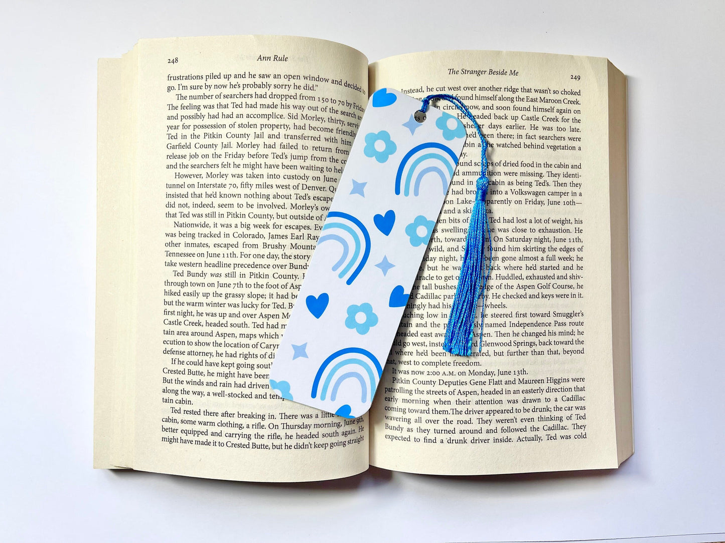 Rainbow Bookmark - Blue
