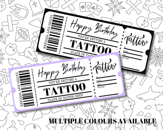 Personalised Tattoo Gift Card