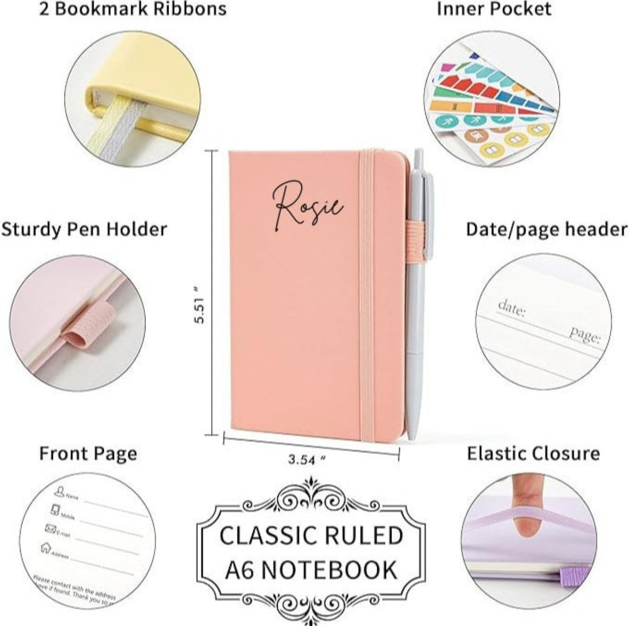 Personalised Pastel Notebook