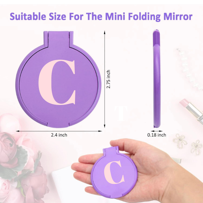 Personalised Round Pocket Mirror