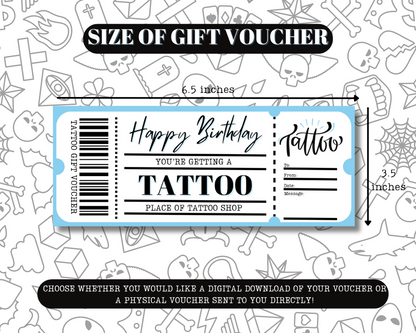 Personalised Tattoo Gift Card