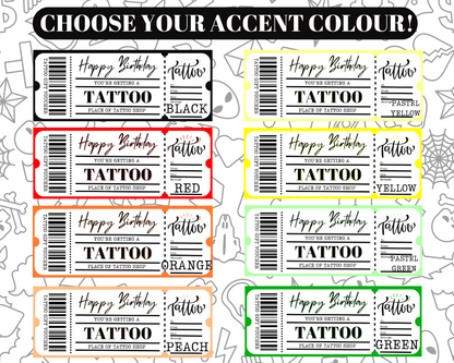 Personalised Tattoo Gift Card