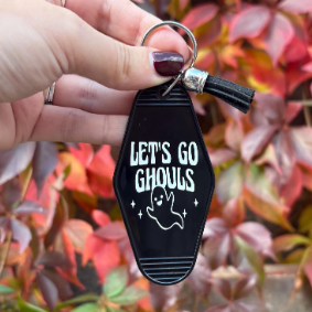 Lets Go Ghouls Motel Keyring