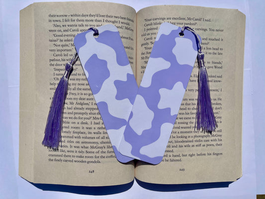 Cow Print Bookmark - Purple