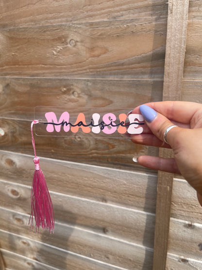 Name Acrylic Bookmark
