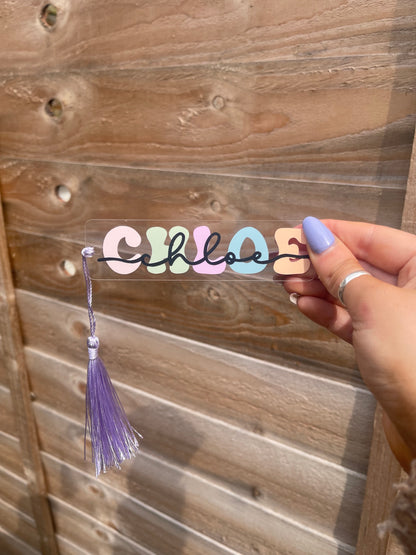 Name Acrylic Bookmark