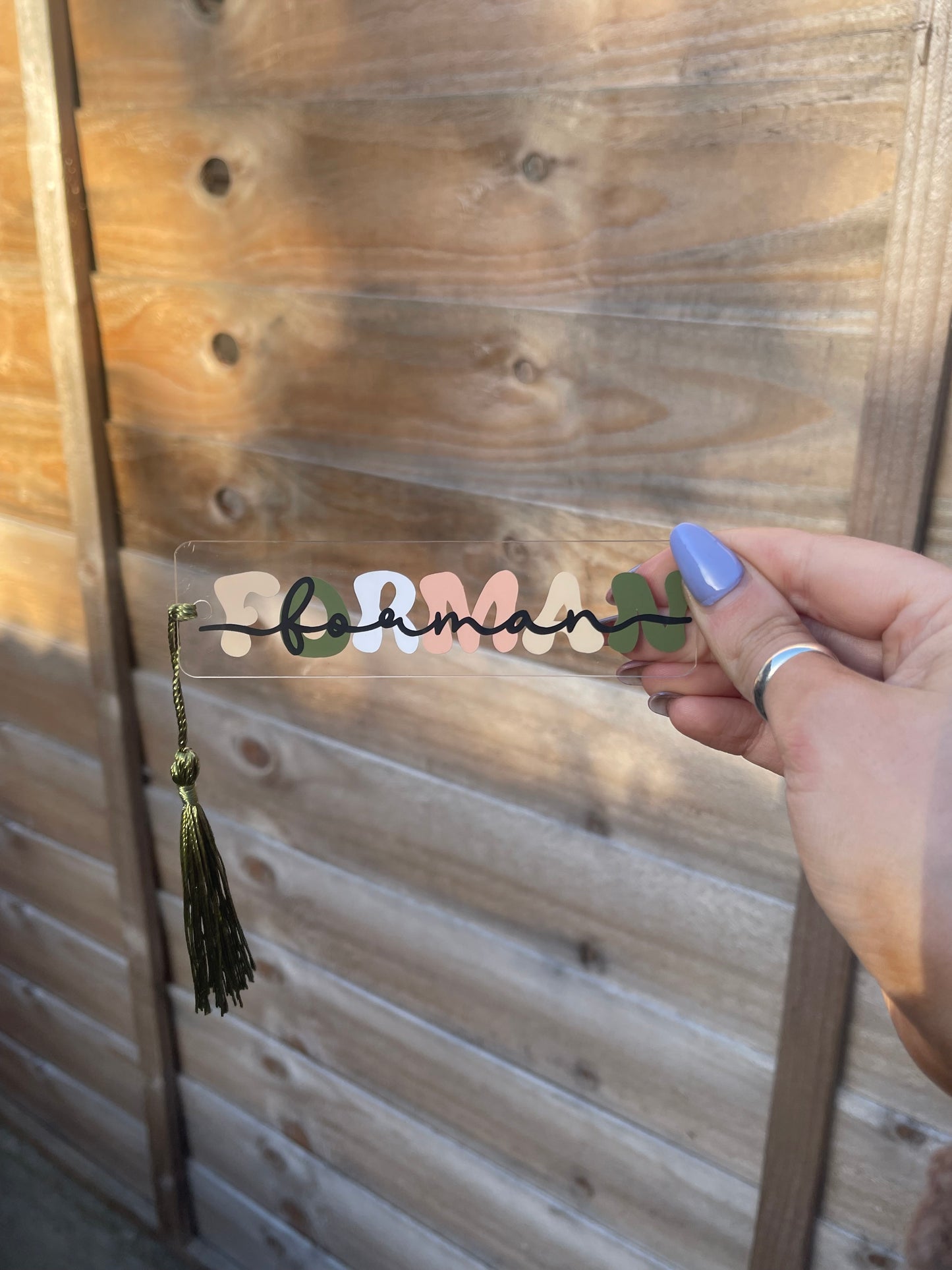 Name Acrylic Bookmark