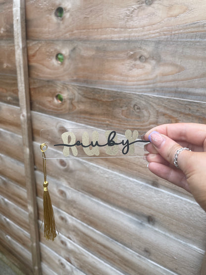 Name Acrylic Bookmark