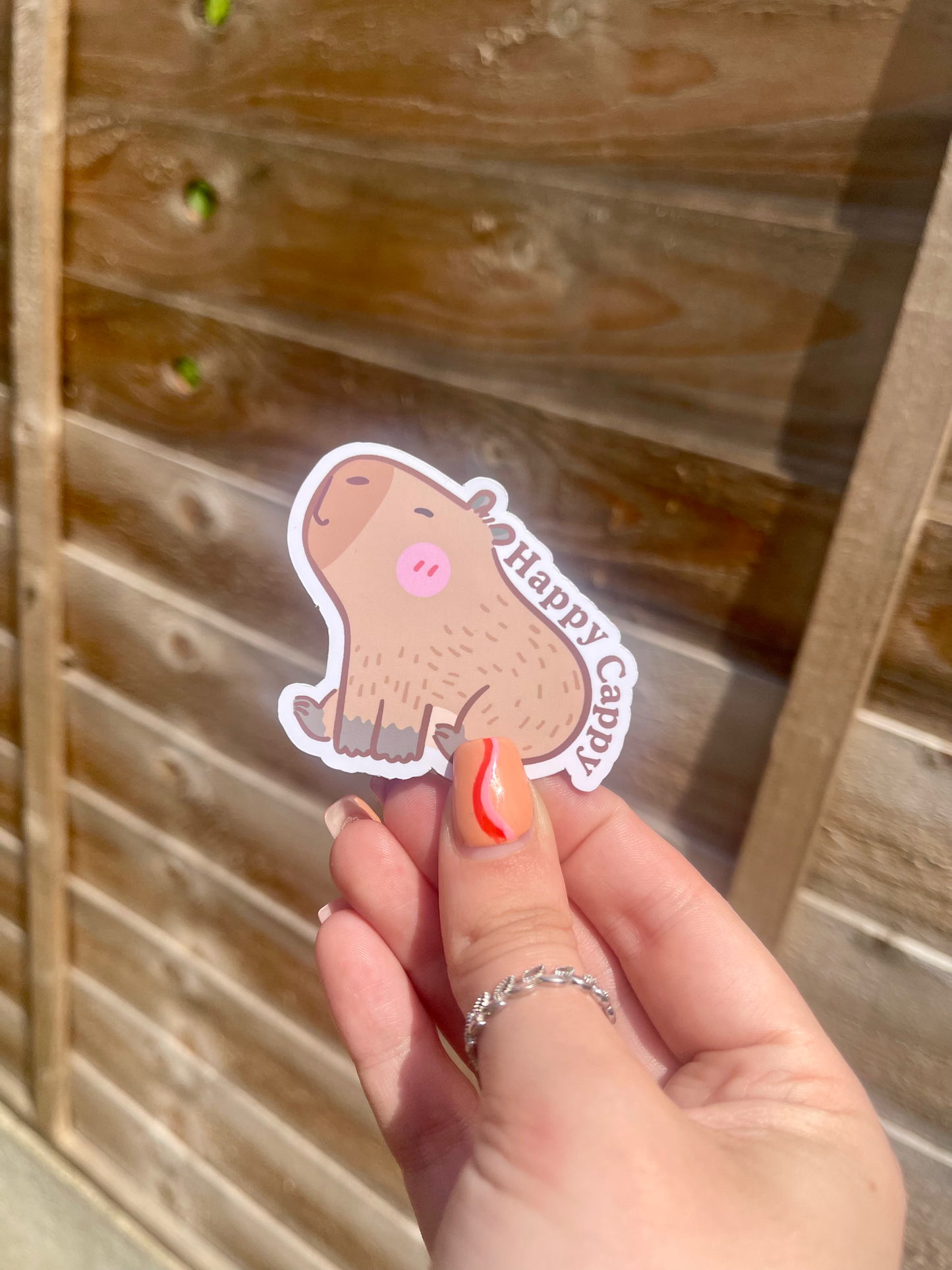 Happy Cappy Capybara Sticker