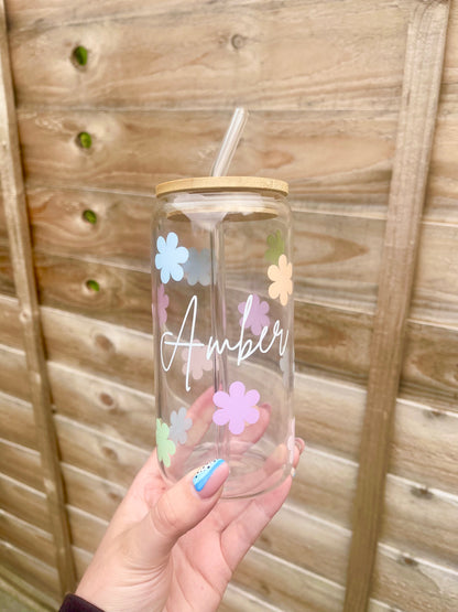 Flower Glass Tumbler