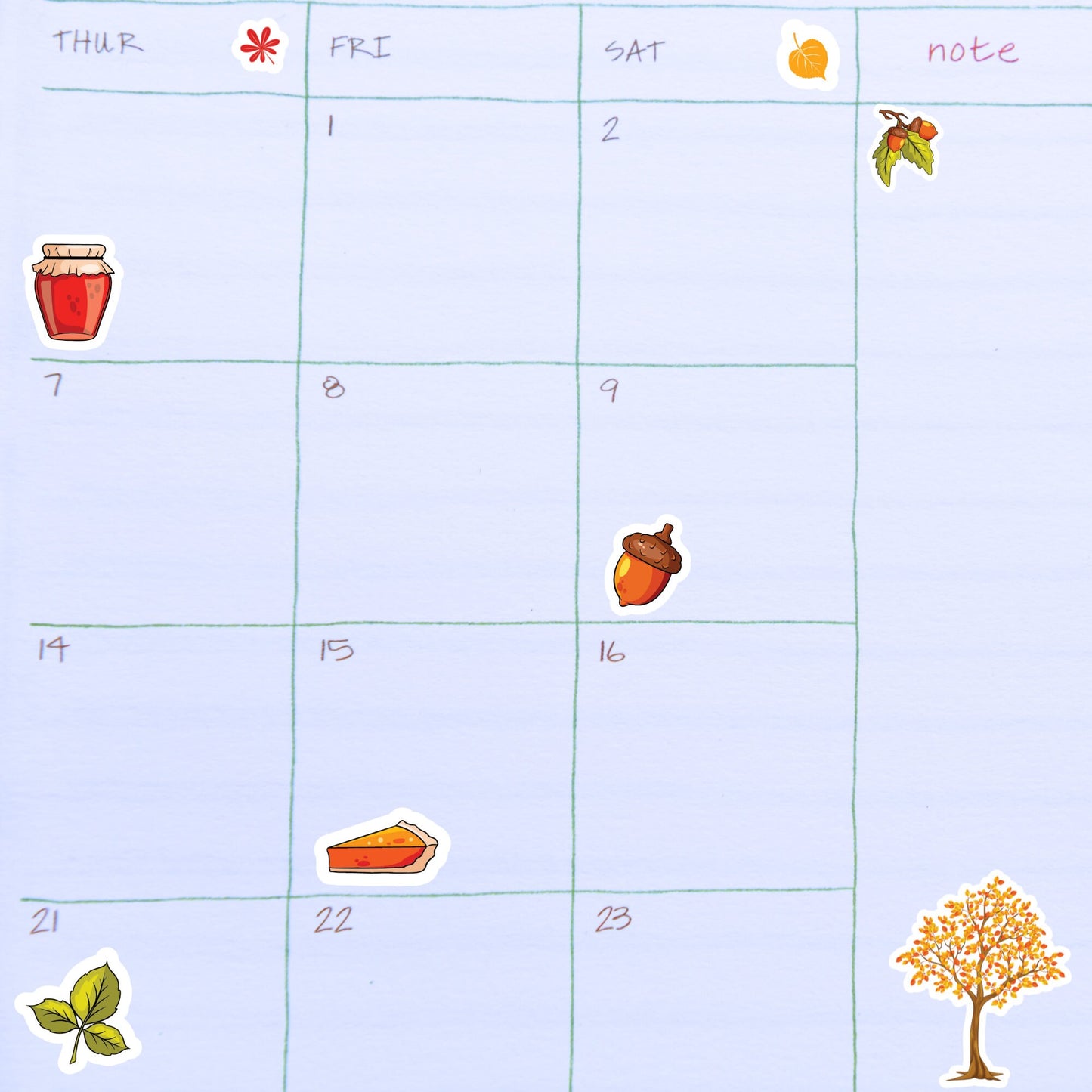 Autumn Sticker Sheet - A6