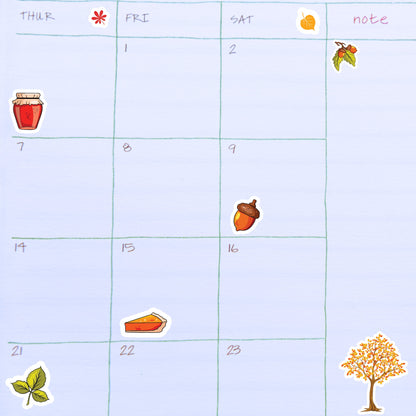 Autumn Sticker Sheet - A6