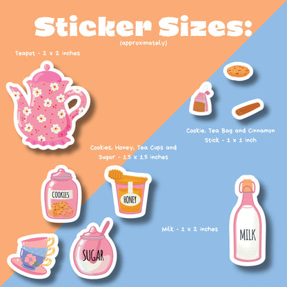 Tea Time Sticker Pack - Pack of 9