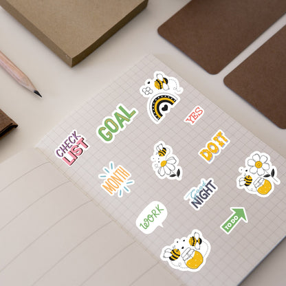 Bee Stickers Pack - 12 Stickers