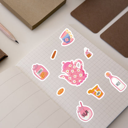 Tea Time Sticker Pack - Pack of 9
