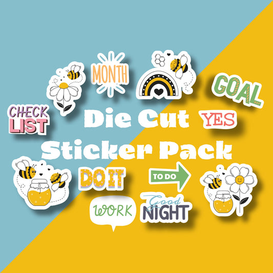 Bee Stickers Pack - 12 Stickers