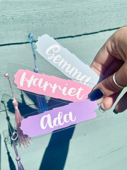 Name Acrylic Bookmark - Pastel