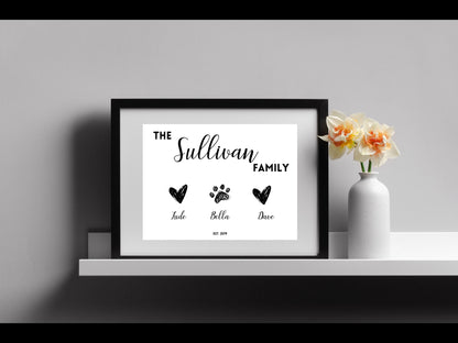Minimal Family Art Print