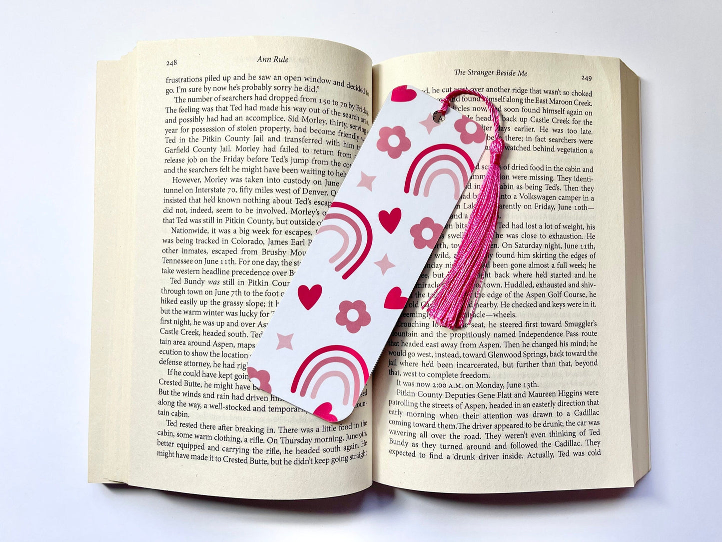 Rainbow Bookmark - Pink