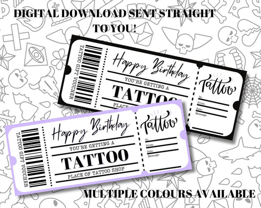 Downloadable Tattoo Gift Card
