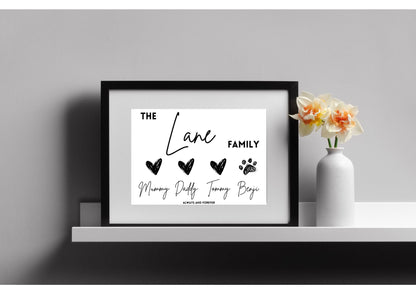Minimal Family Art Print
