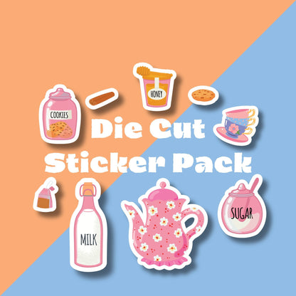 Tea Time Sticker Pack - Pack of 9