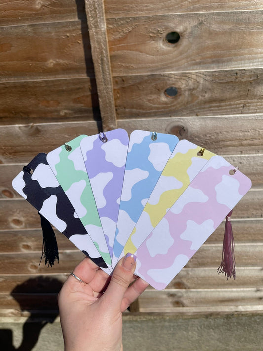 Pastel Cow Print Bookmark
