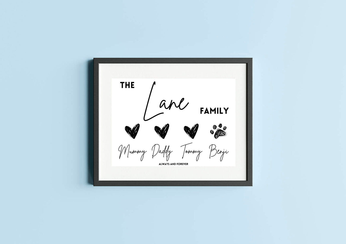 Minimal Family Art Print