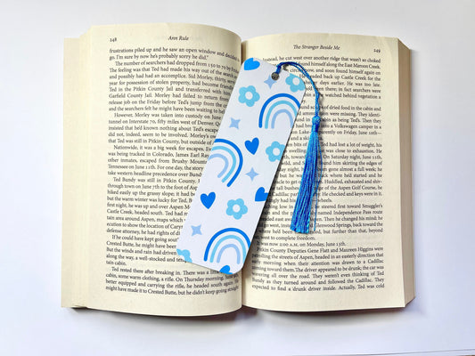 Rainbow Bookmark - Blue